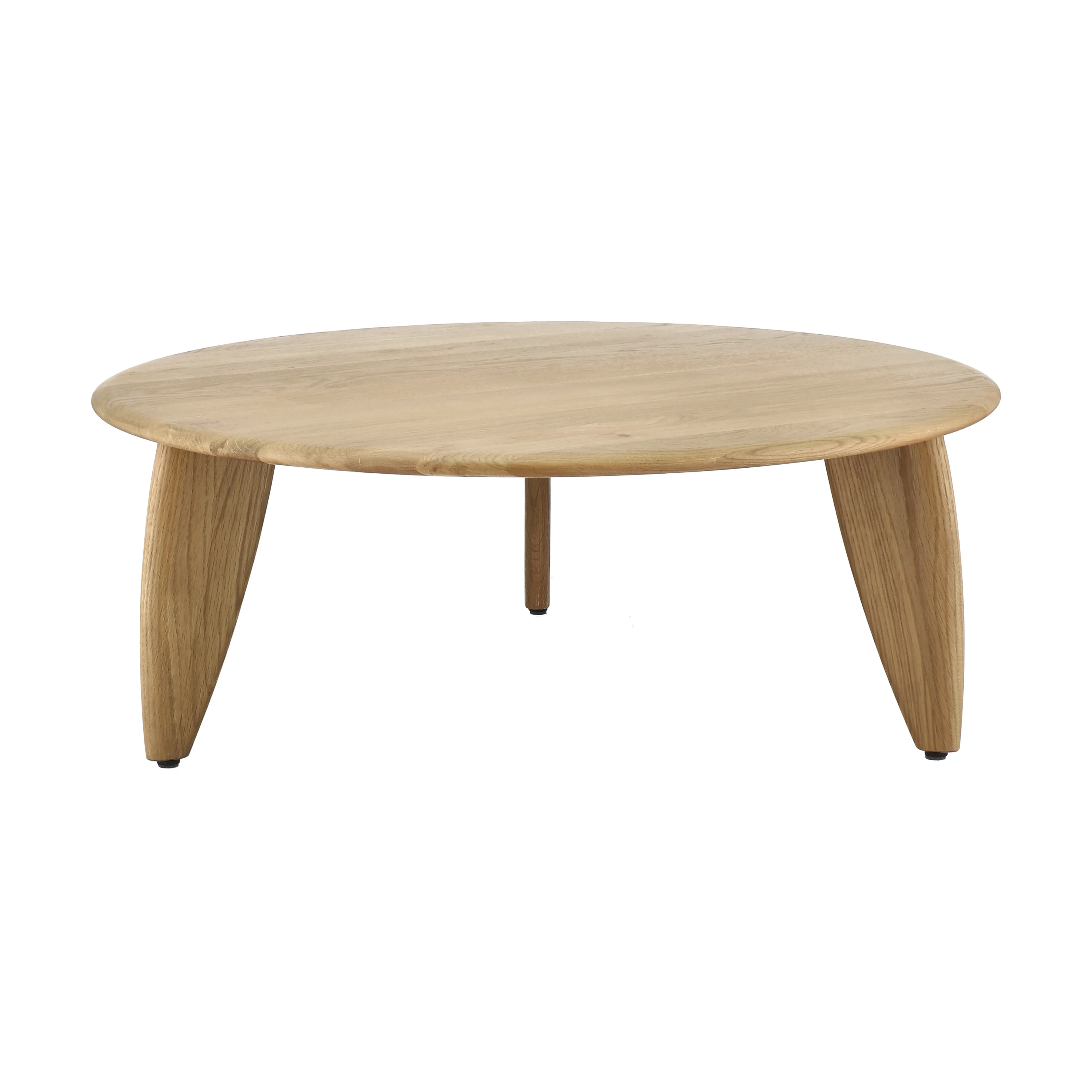 1898 Lyckeby sofabord rund Ø80 H29 cm naturlakkert eik FSC lav skandinavisk serie kombineres stue retro