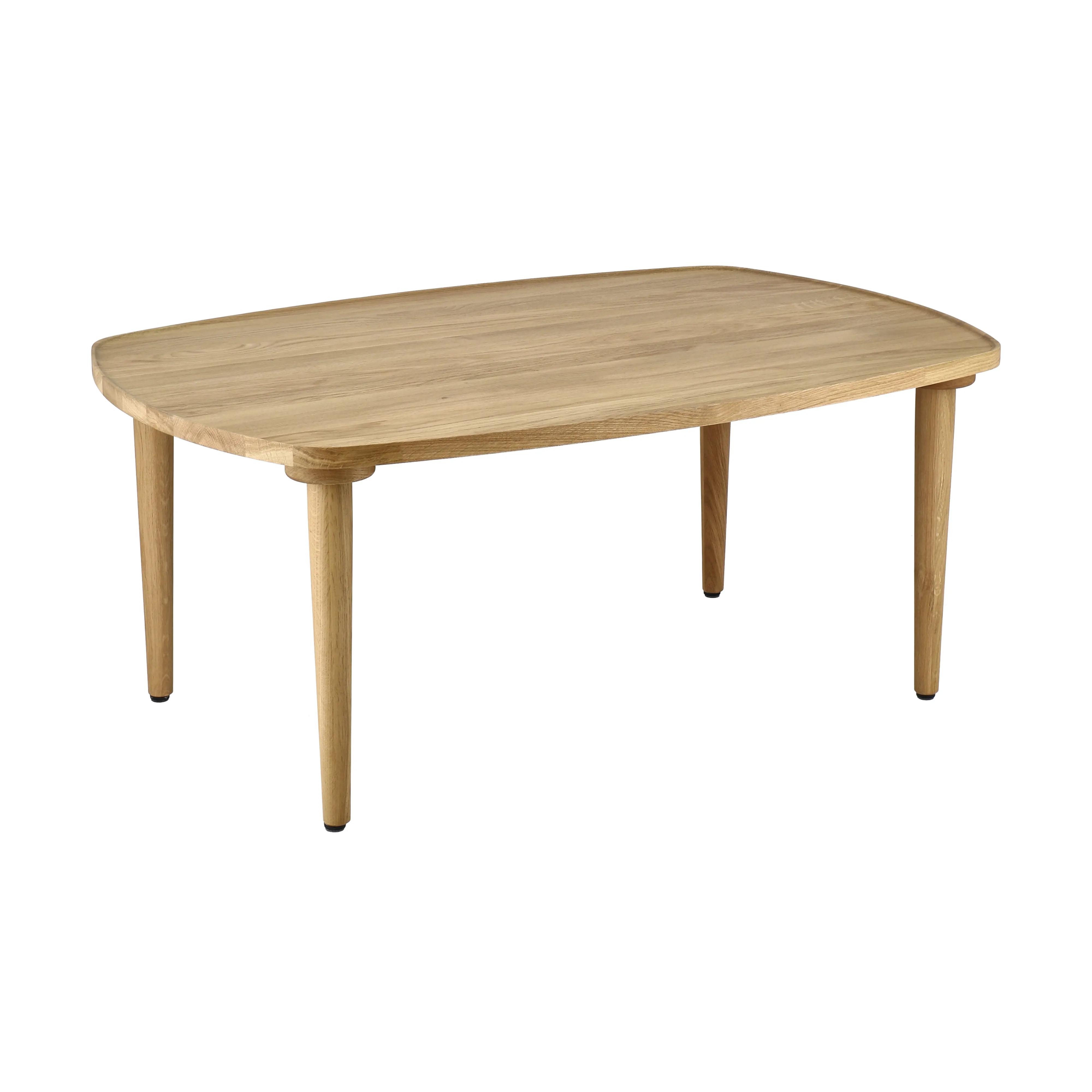 1898 Nyhem sofabord 89x59x37 cm naturlakkert eik FSC retro skåld bordflate vinkelbein stue skandinavisk