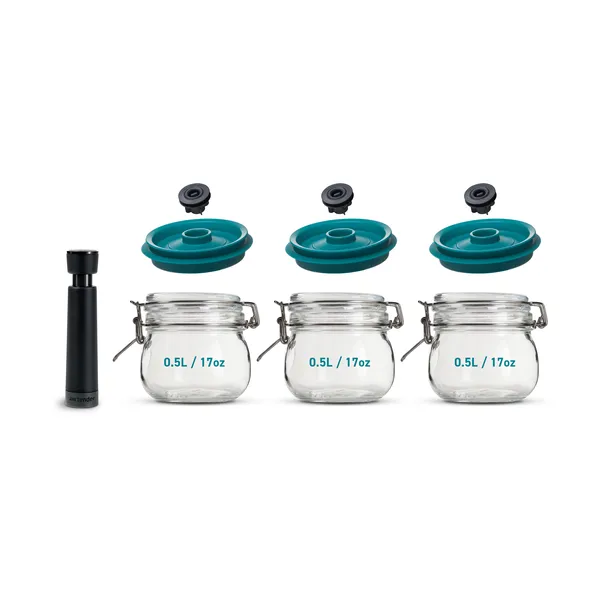 Airtender vakuumförslutare burkar 3-pack, 0,5L