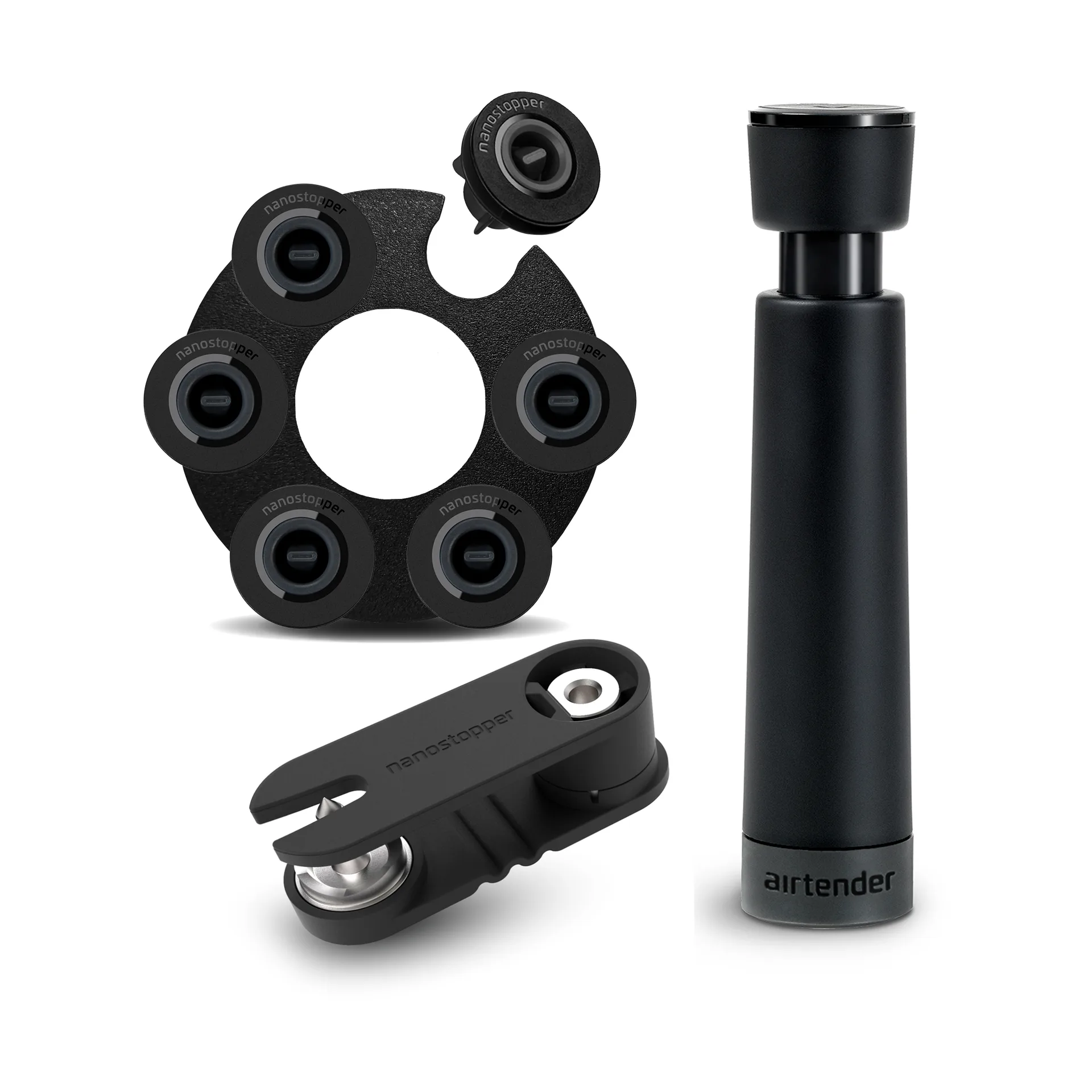 Airtender Coffret cadeau Airtender, bouchon sous vide pour aliments et vin 9 pièces