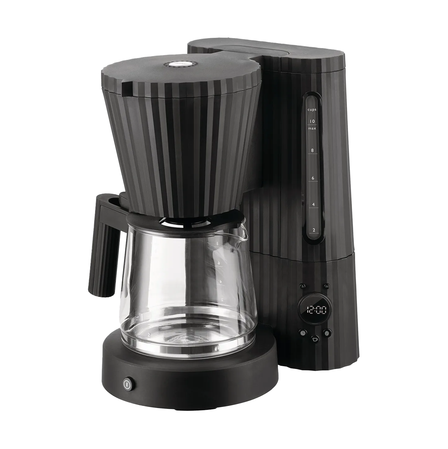 Alessi Plissé kaffemaskine Sort