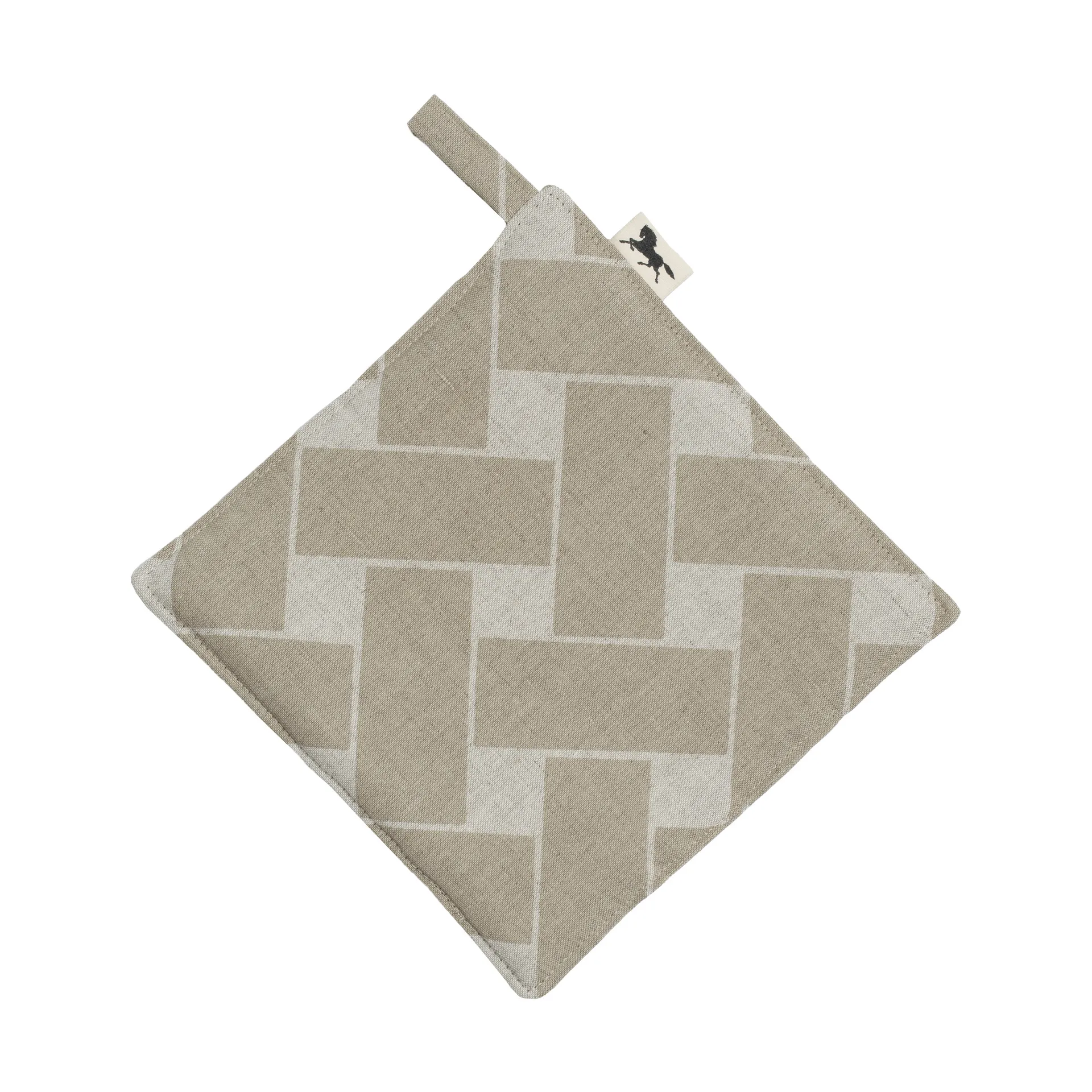 Almedahls Korg XL grydelap 23x23 cm Natur-taupe