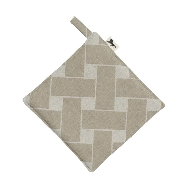 Korg XL grytlapp 23x23 cm, Natur-taupe