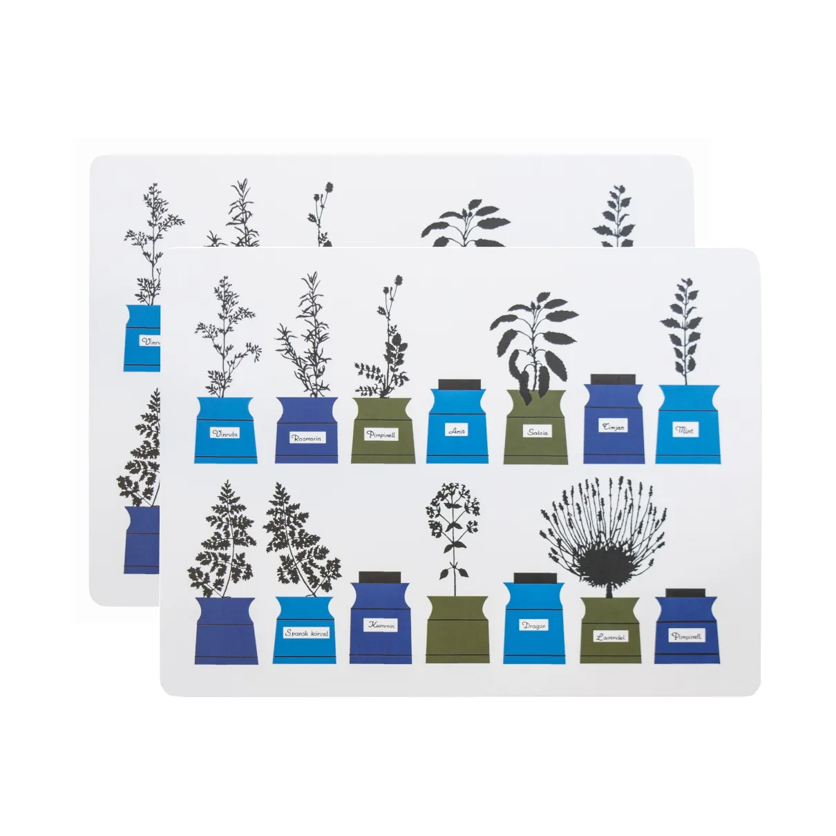 Almedahls Set de table Persons kryddskåp cm lot de 2 Bleu