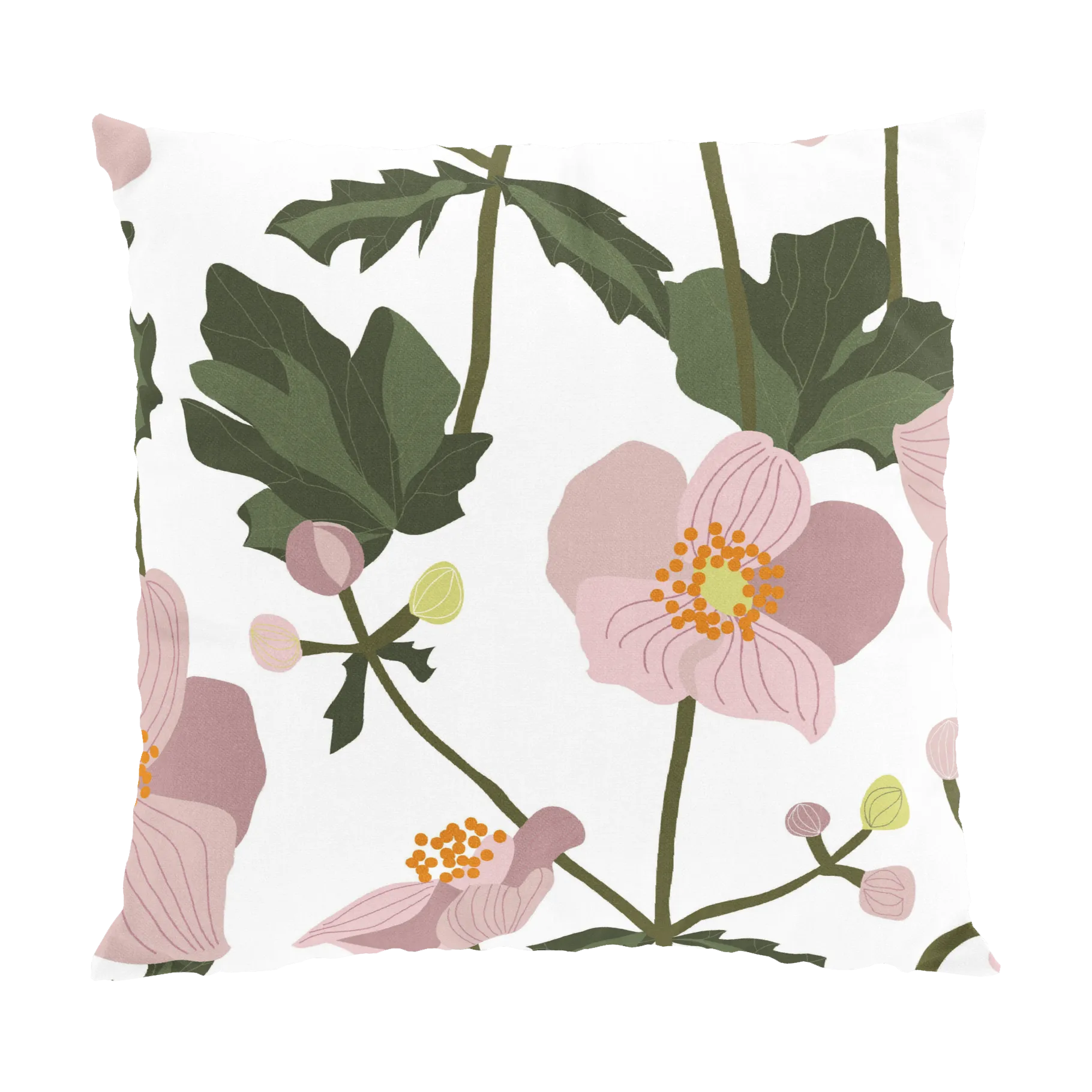 Arvidssons Textil Housse de coussin Anemon cm Rose