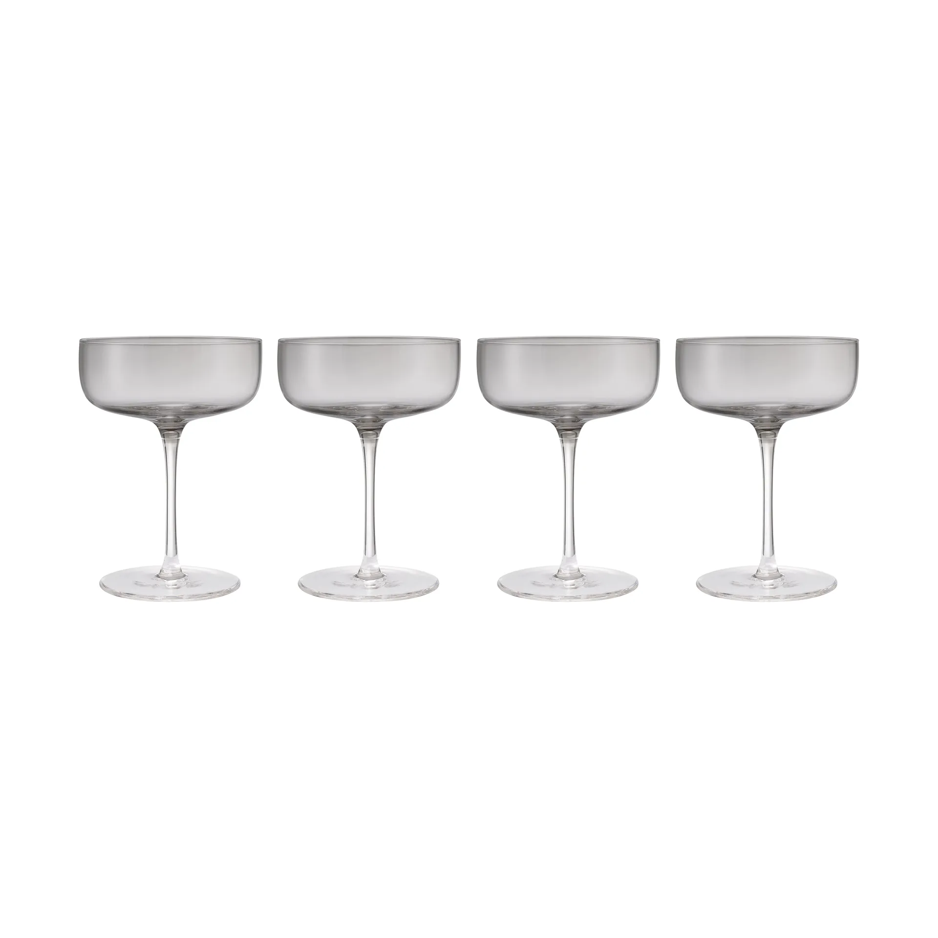 blomus Fuumi champagneglas Coupe 28 cl 4-pack Smoke-klar