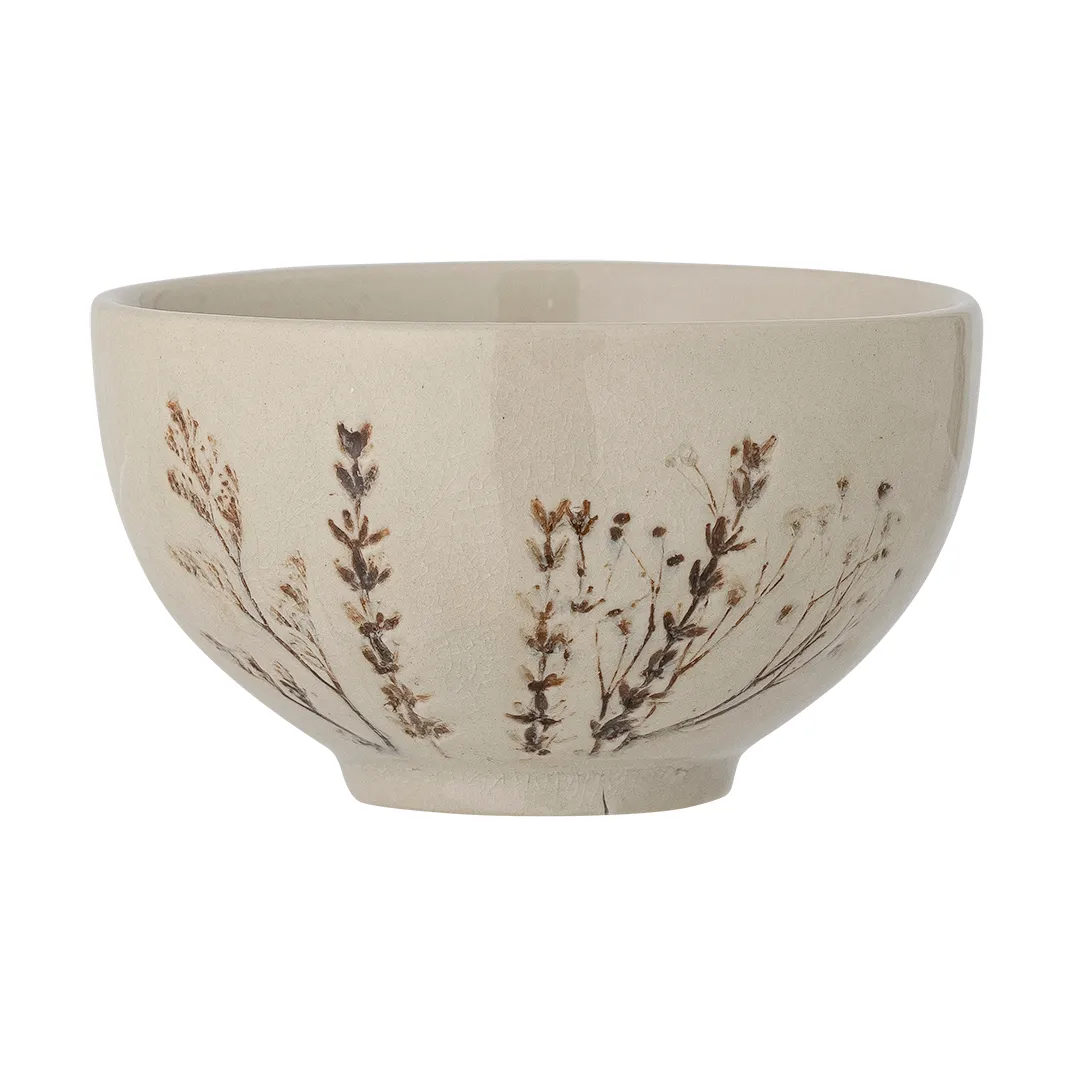 Bloomingville - Bea Skål, Natur, Stentøj, D11,5xH6,5 cm