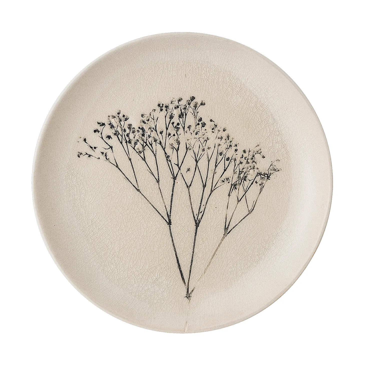 Middagstallerken Bloomingville Bea Ø22 cm stentøj natur håndlavet