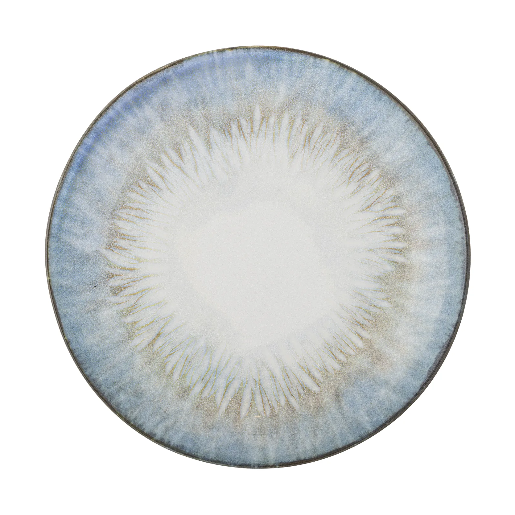 Bloomingville - Calen Tallerken, Blå, Stentøj, D22xH3 cm