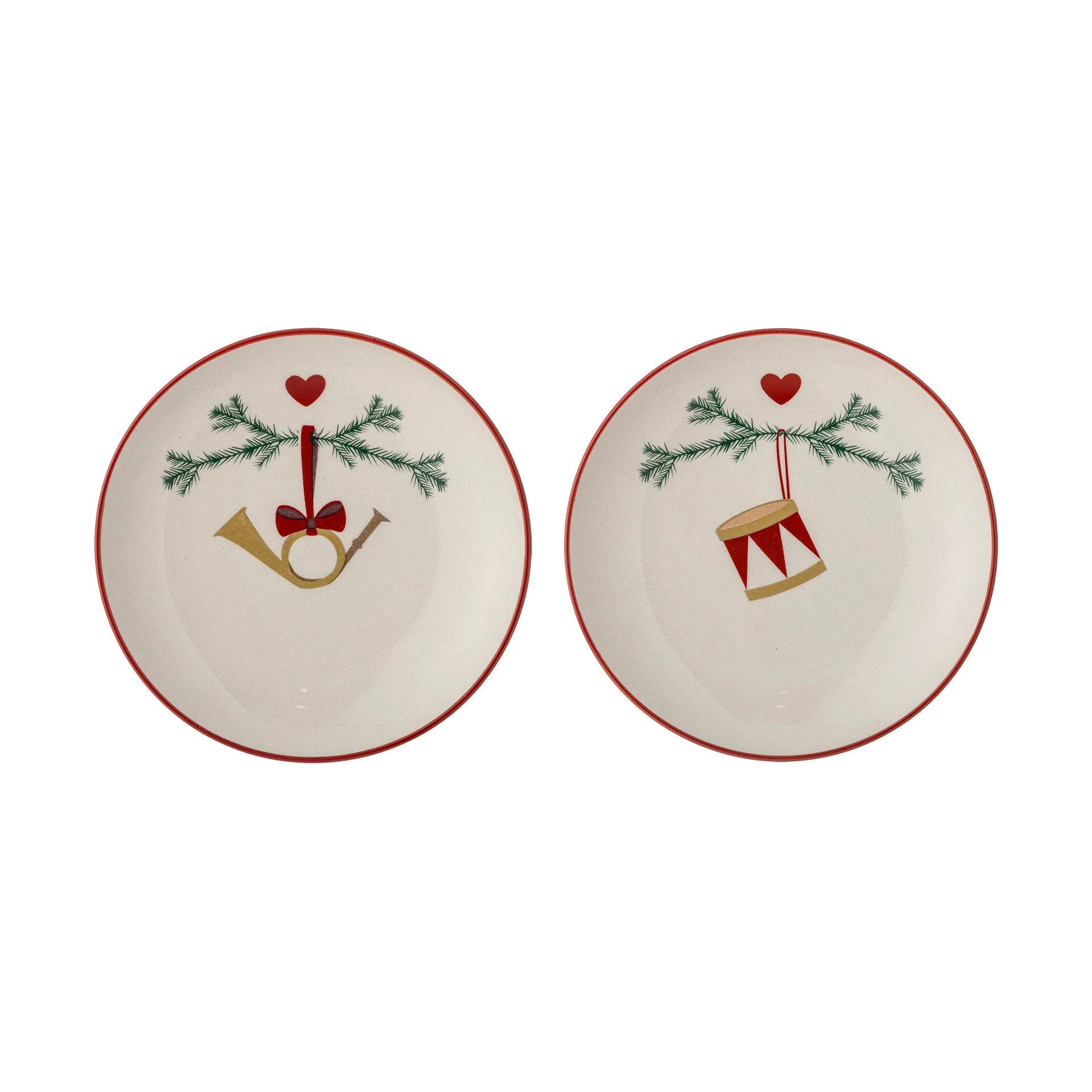 Bloomingville Yule tallrik &Oslash;16 cm 2-pack Vit