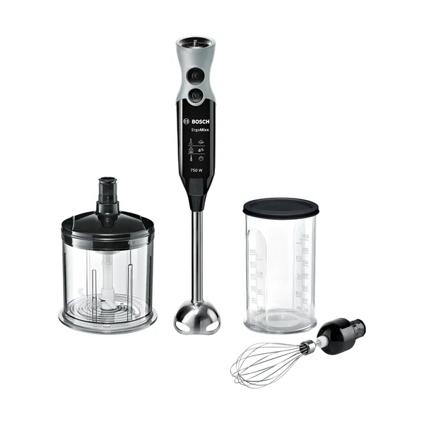 ErgoMixx MSM67160 stavmixer set 750W, Svart-fönstergrå