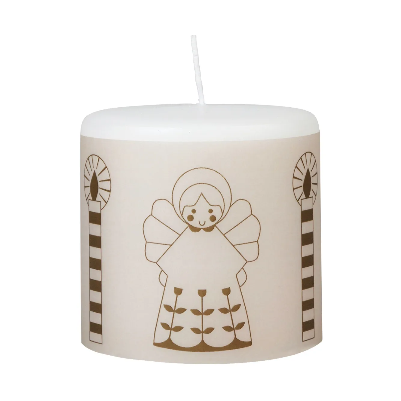 Broste Copenhagen Bougie Fairy Tale 8 cm Blanc-vert