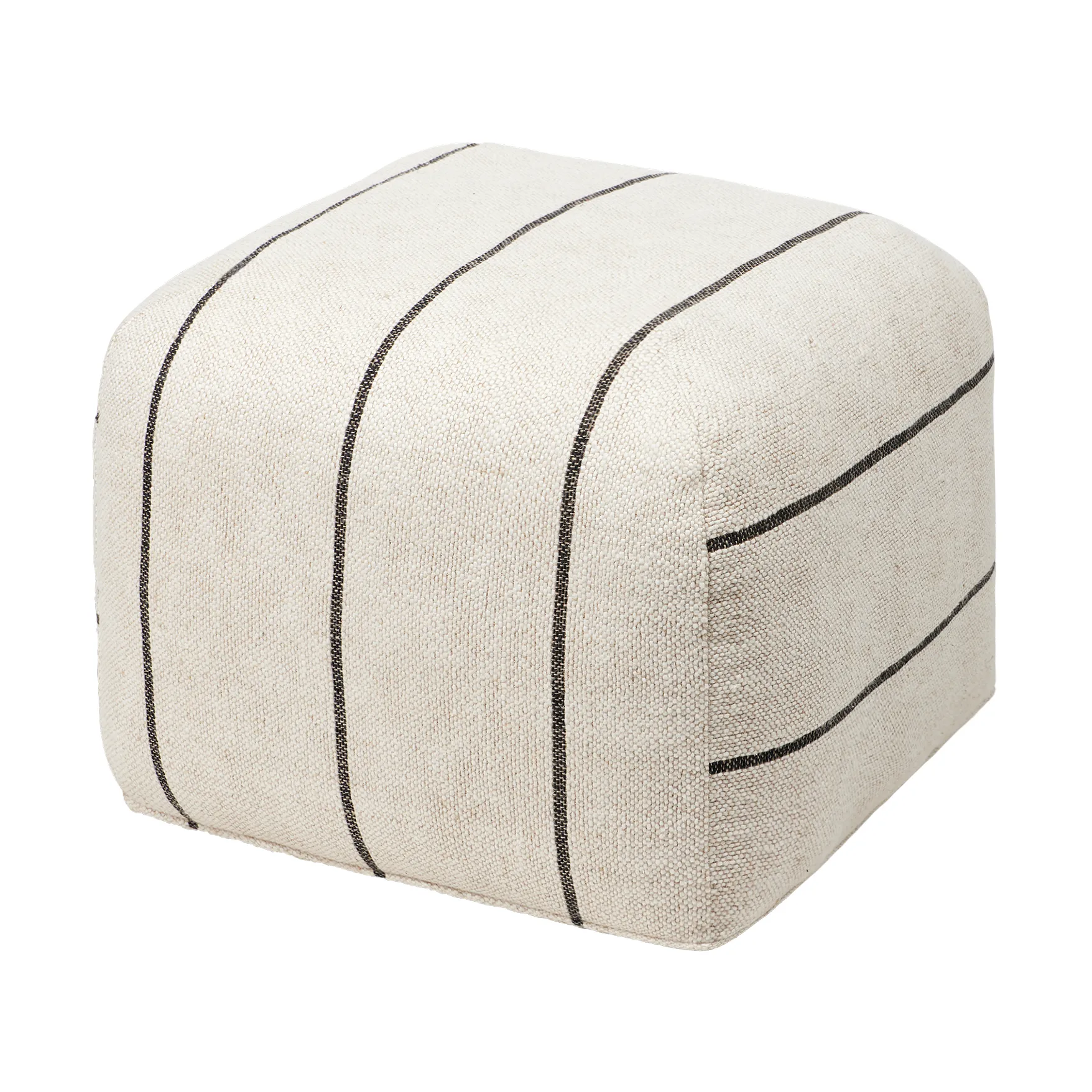 Broste Copenhagen Pouf Sigrid Light beige-black, cm