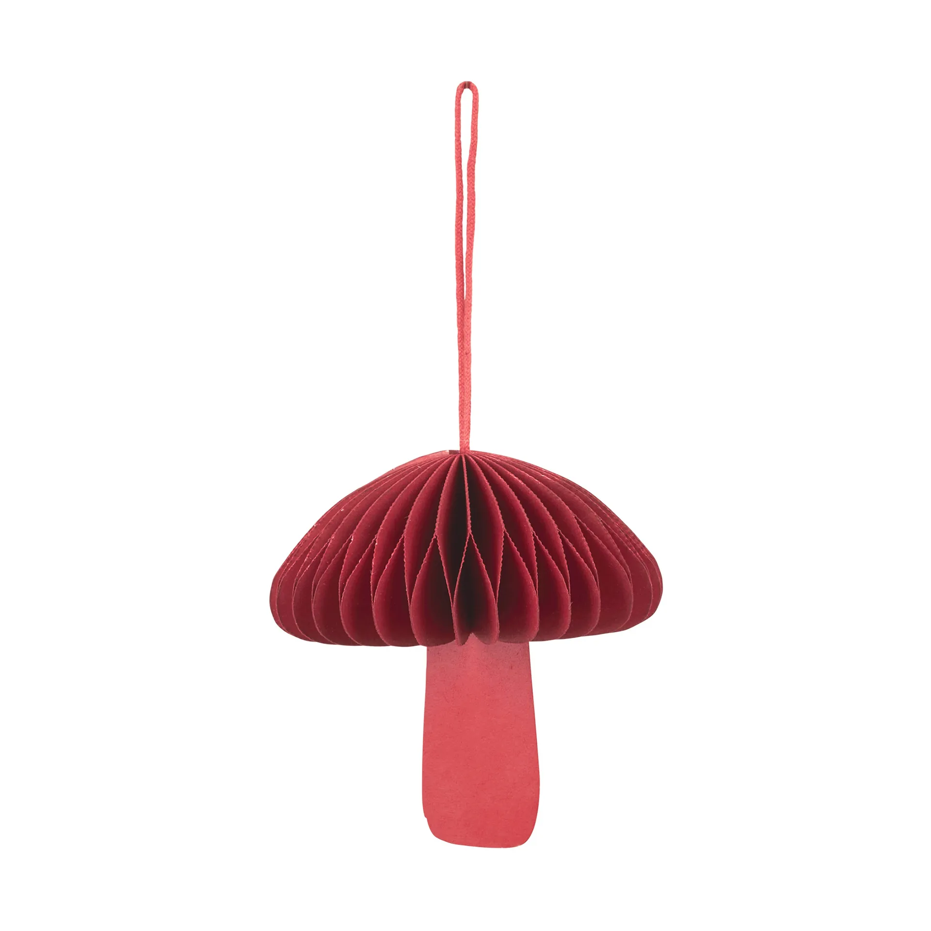 Broste Copenhagen Suspension de Noël Fungi Pompeian red