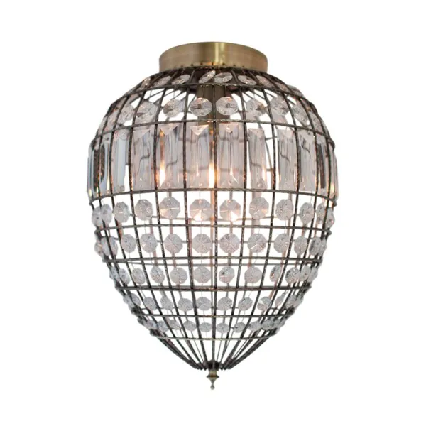 Amadeus plafond Ø30 cm, Antikmässing