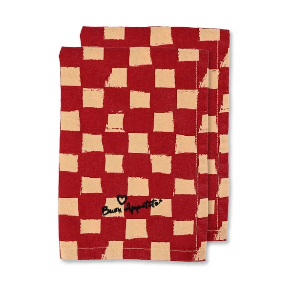 Love servett 45x45 cm 2-pack, Röd