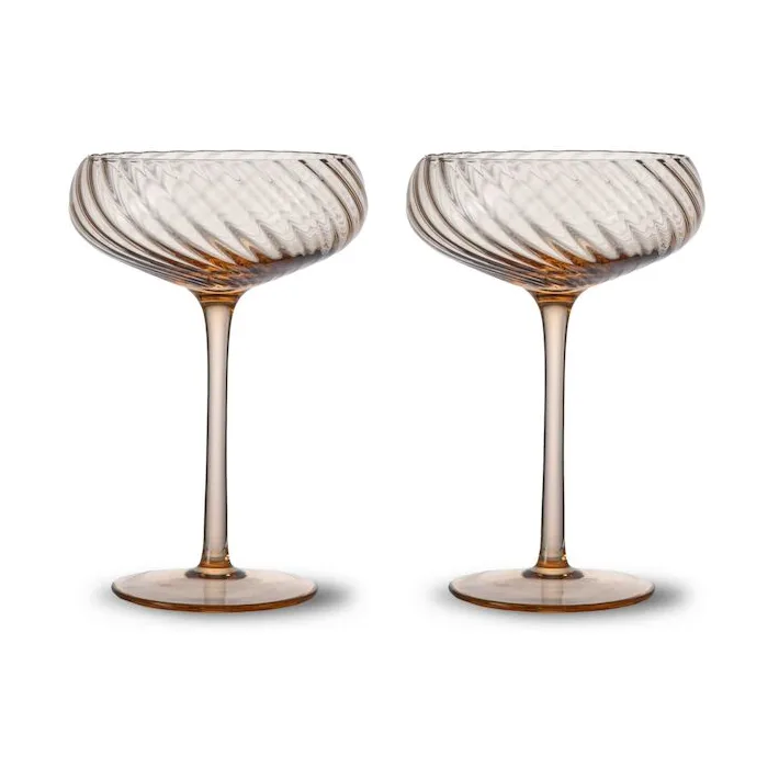 Byon Opacity champagneglas 30 cl 2-pak Fersken