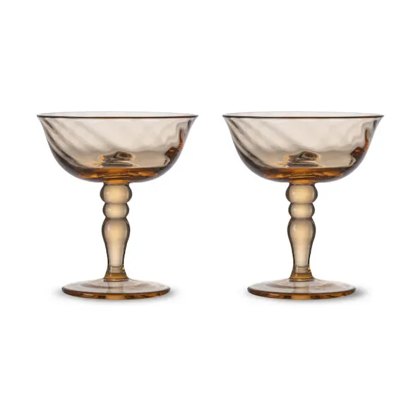 Byon Opacity italiensk champagnecoupe 15 cl 2-pak Fersken