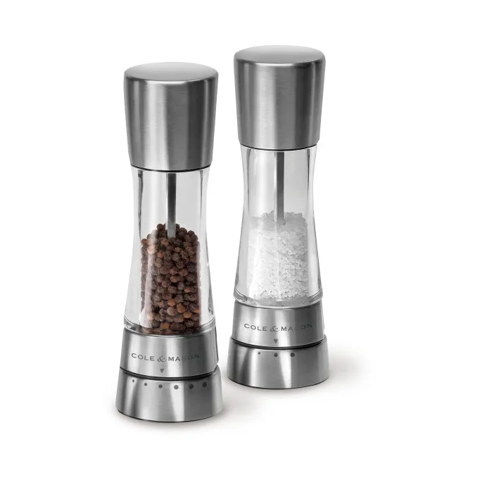 Cole & Mason Cole & Mason Derwent salt- og peberkværnsæt 19 cm Sølv