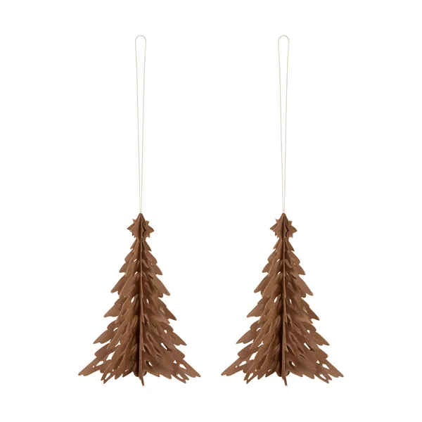 Paper Pinetree dekorationshänge 2-pack, Coffee