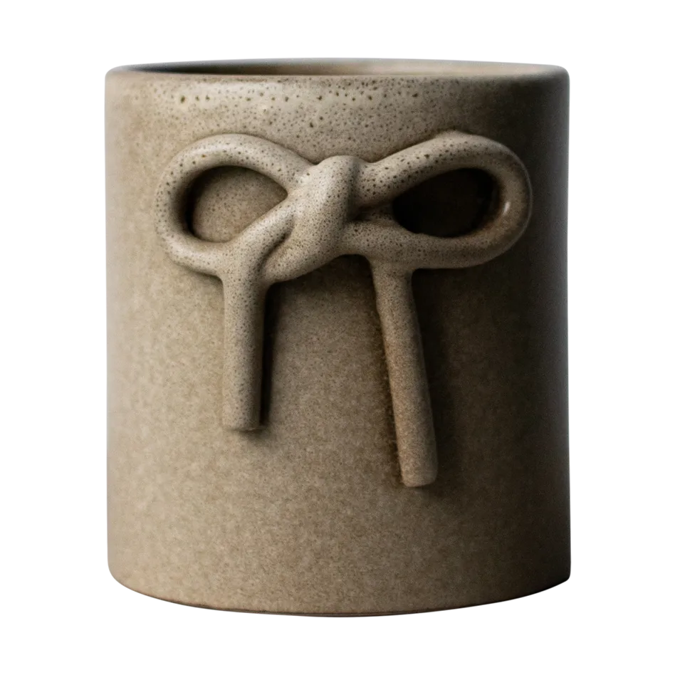 DBKD Bow krukke &Oslash;11 cm Beige