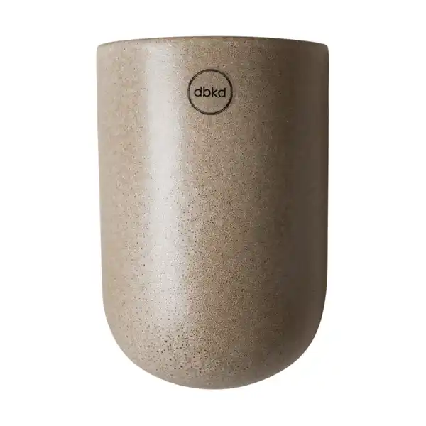 Cut vägghängd kruka beige, Medium 15 cm