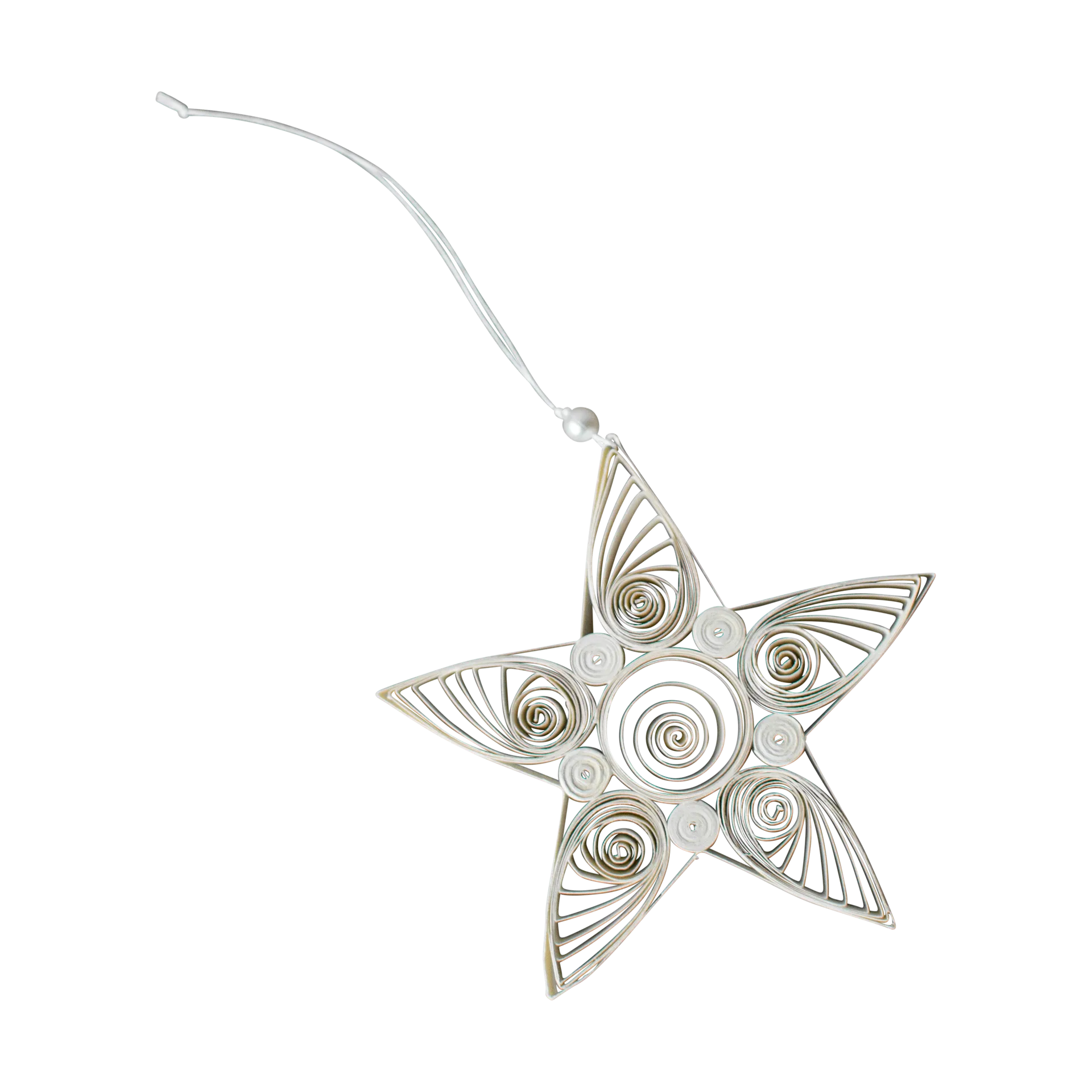DBKD Ornement de Noël Paper Star 10,5 cm White