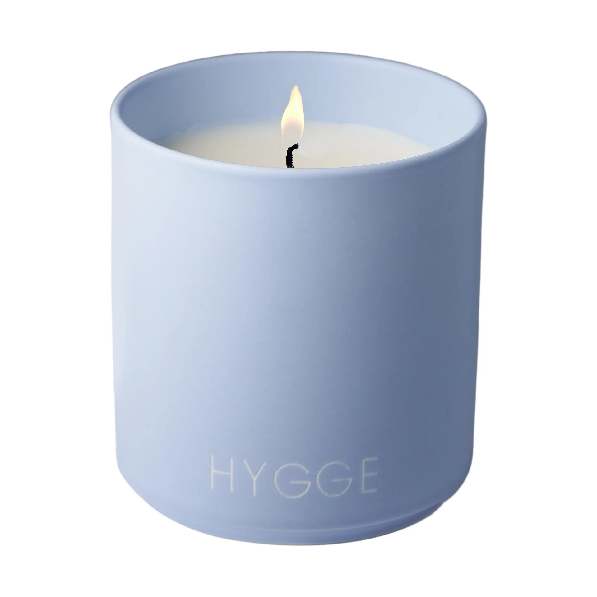 Design Letters Bougie parfumée large Ø8 cm Hygge-blue