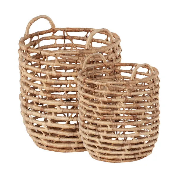 Lily förvaringskorgar U-shape open twist 2 delar, Natural