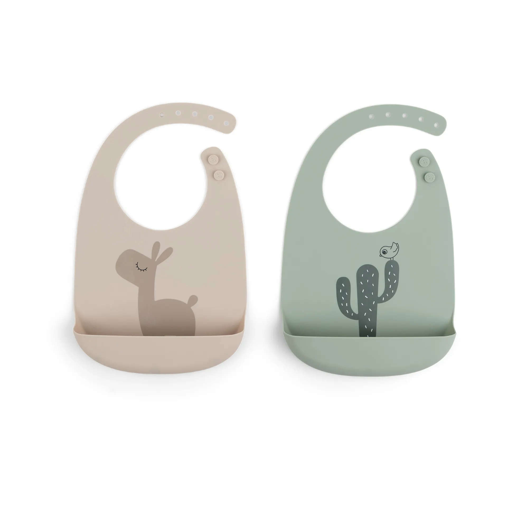 Done by deer Bavoirs Lalee, lot de 2 Vert sable