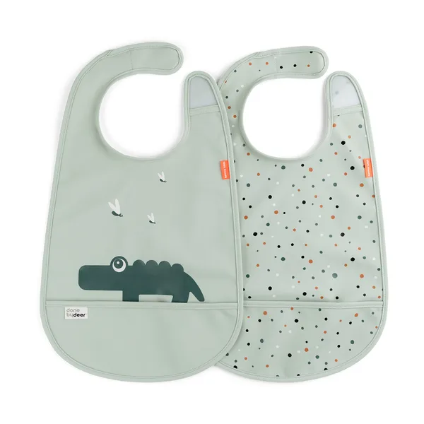 Croco haklapp med kardborre 2-pack