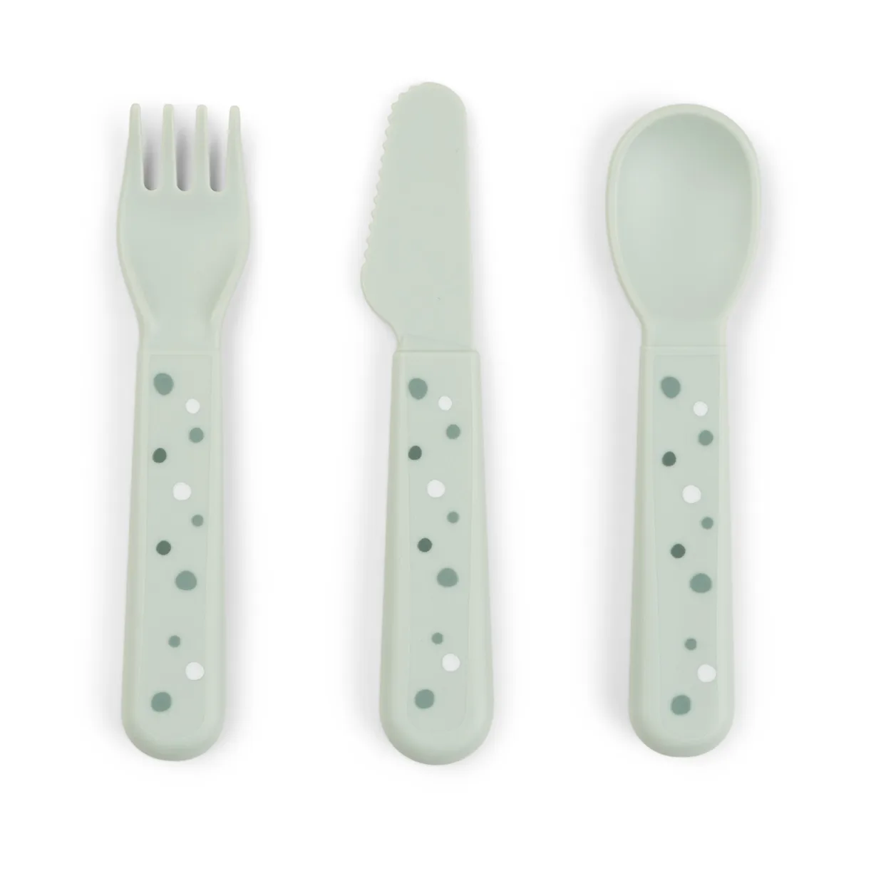 Done by deer Happy Dots foodie bestikssæt 3 dele Green