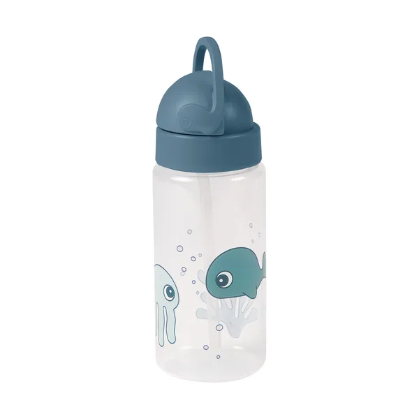 Sea friends flaska med sugrör