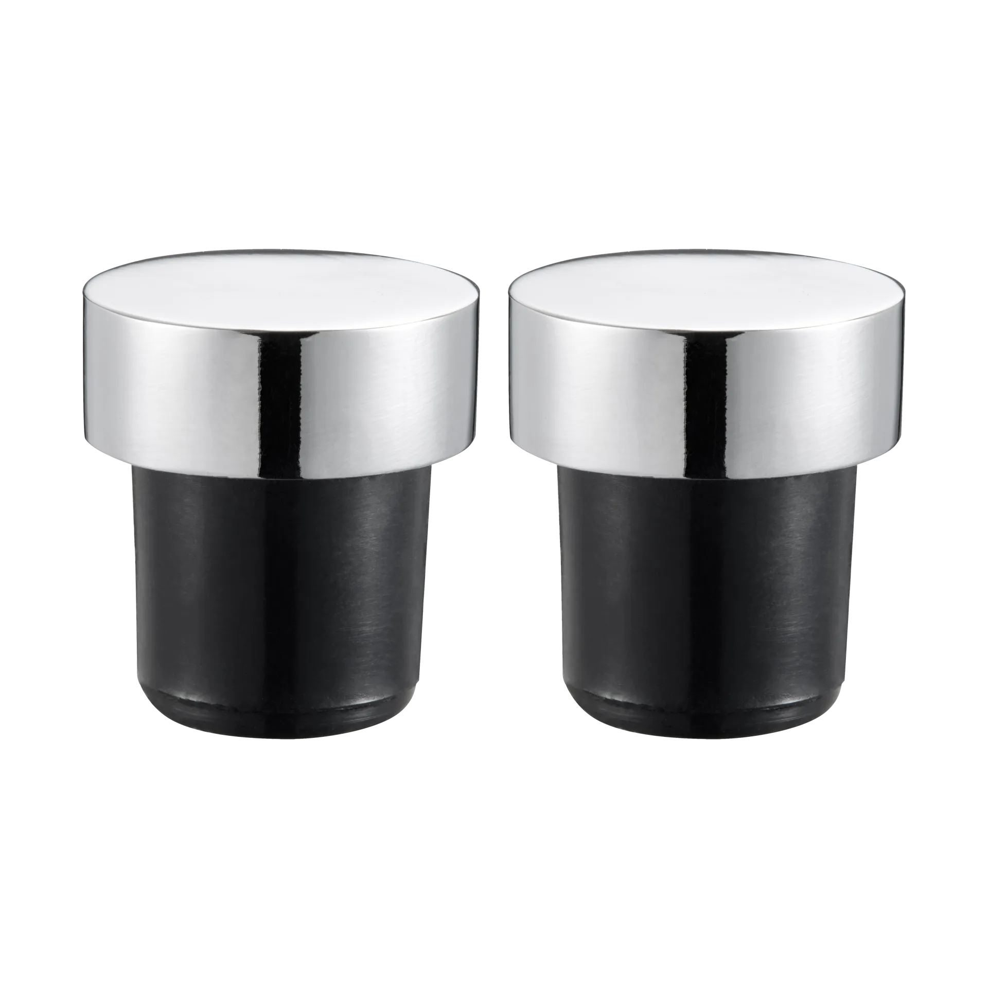 Dorre Bouchons à vin Valli,Lot de 2, 3 cm Chrome