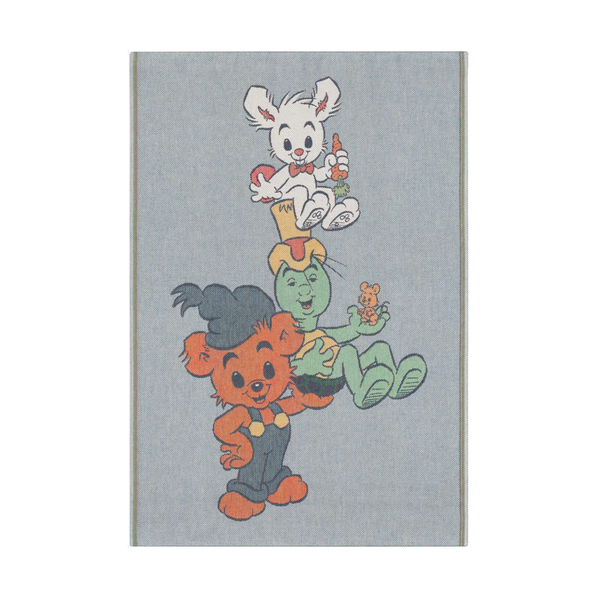 Ekelund Linneväveri Couverture pour enfants Vänner cm Bleu