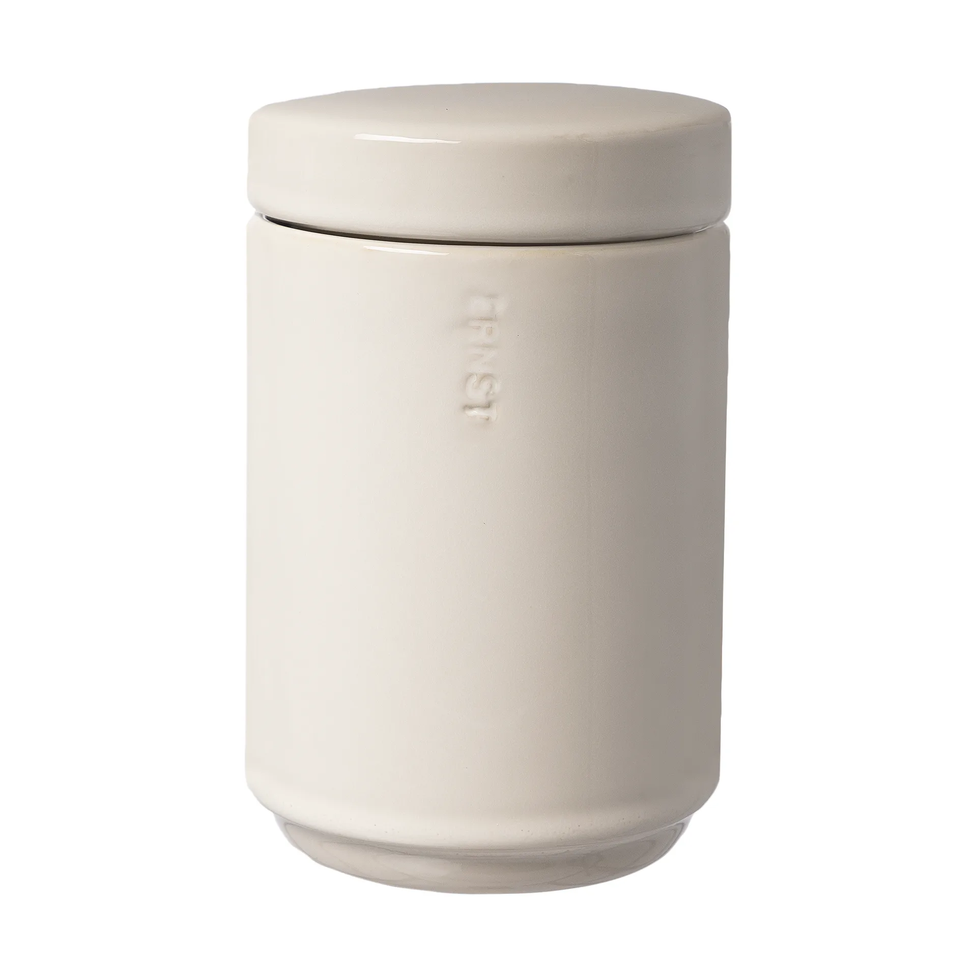 ERNST Bocal de rangement Ernst avec couvercle 15,5 cm Blanc naturel