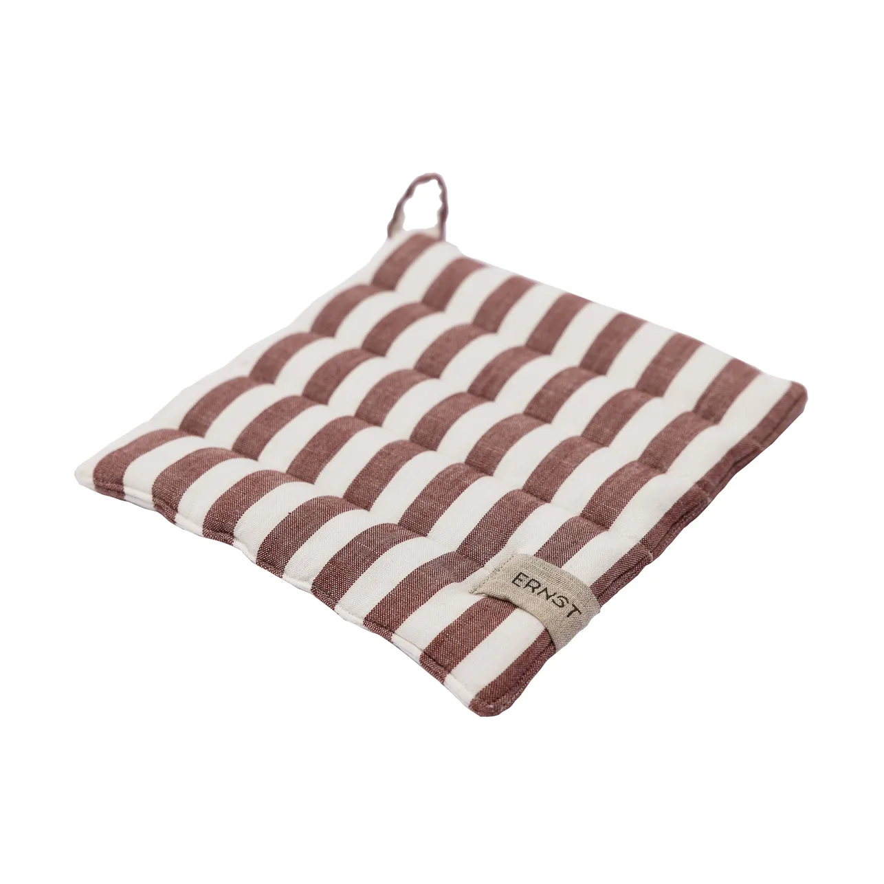 ERNST Ernst grydelap bred stribe 23x25 cm Rød-hvid