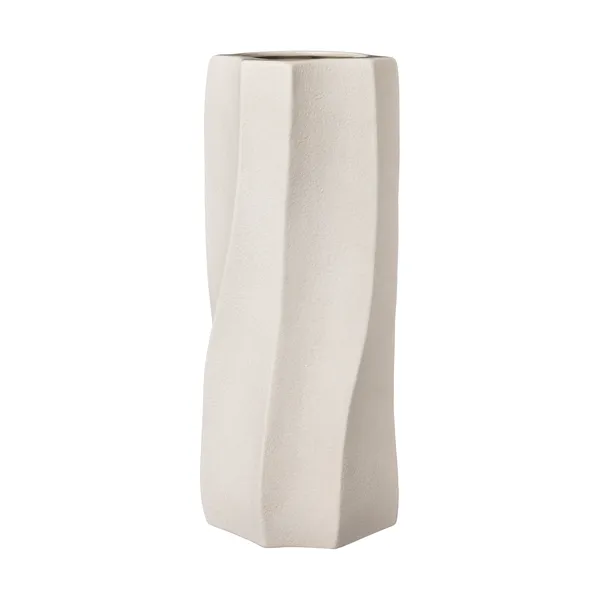 Ernst vas stengods Ø13x31 cm, Naturvit