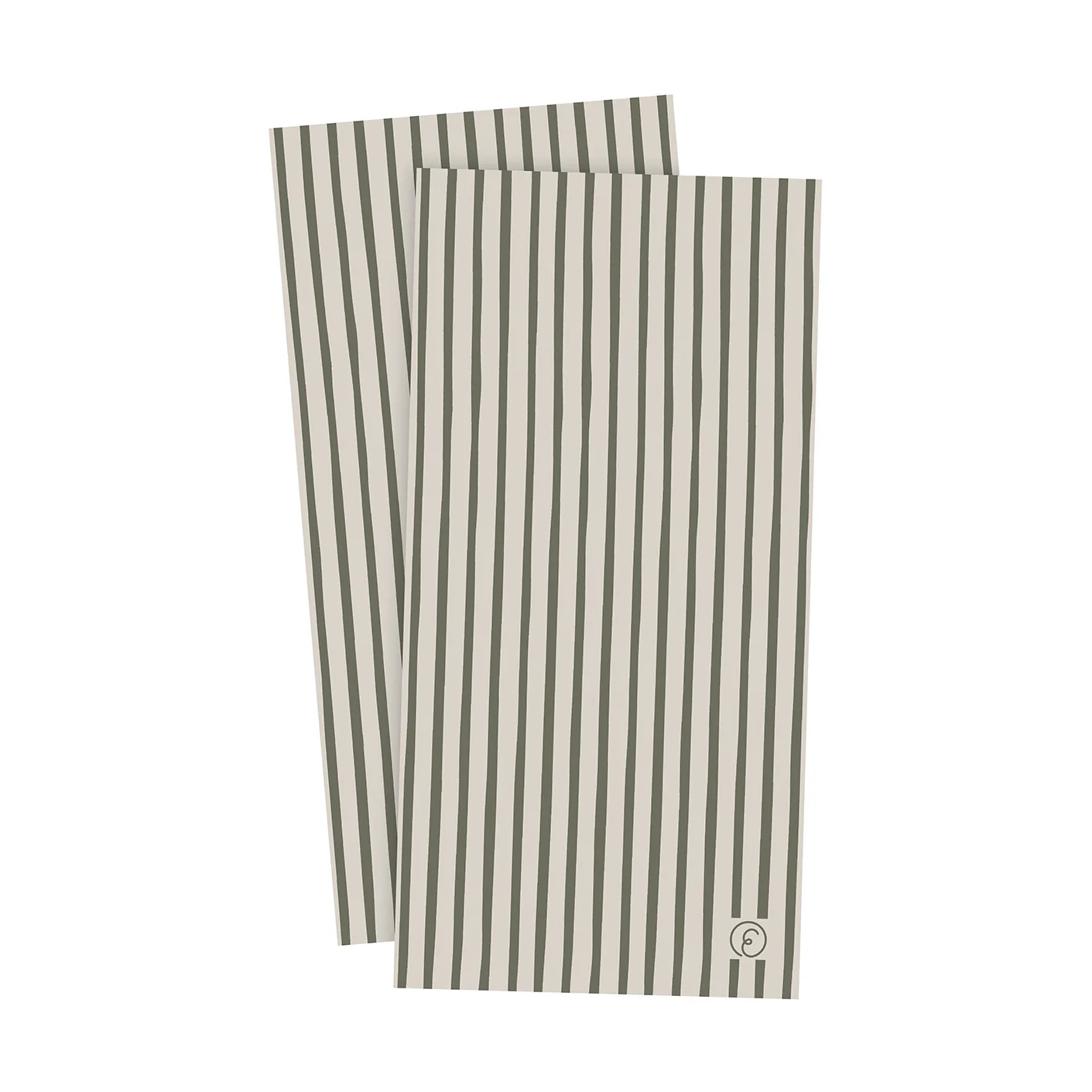 ERNST Serviette Ernst rayée cm lot de 20 Vert-gris clair