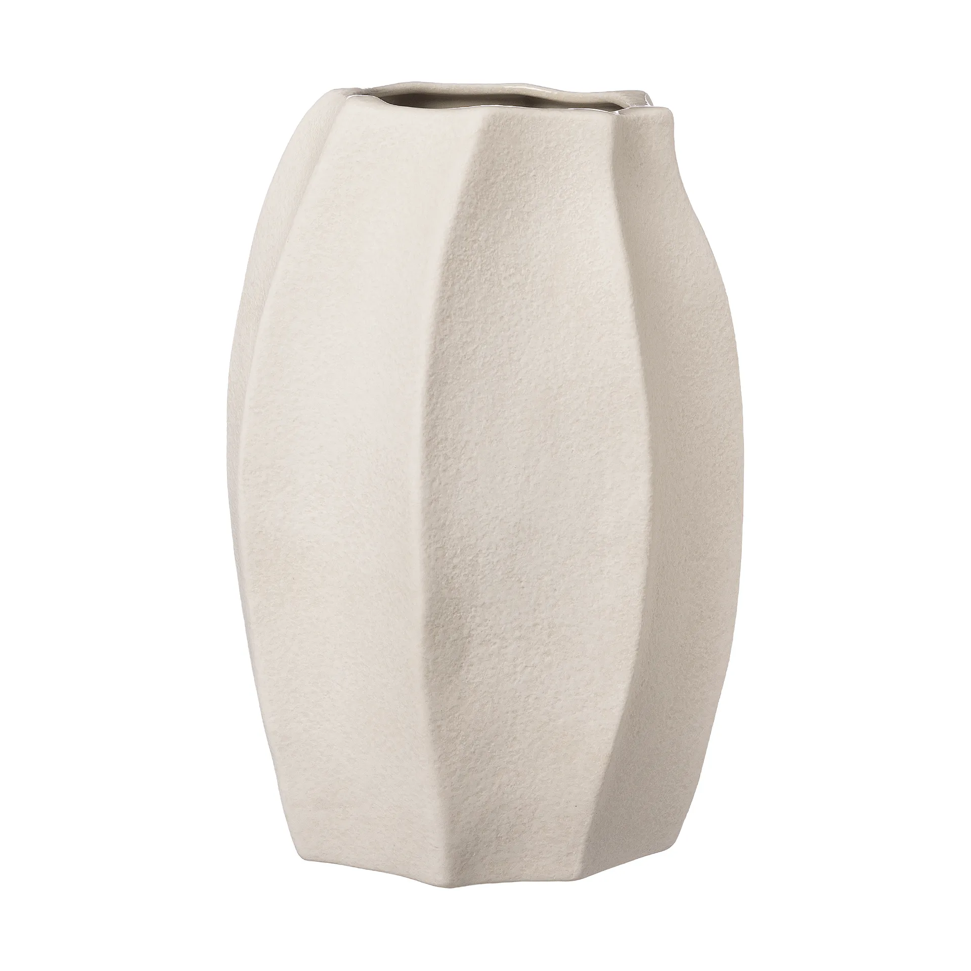 ERNST Vase en grès Ernst Ø15x23 cm Blanc naturel