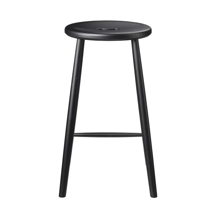 FDB Møbler Tabouret de bar J27C Beech black painted