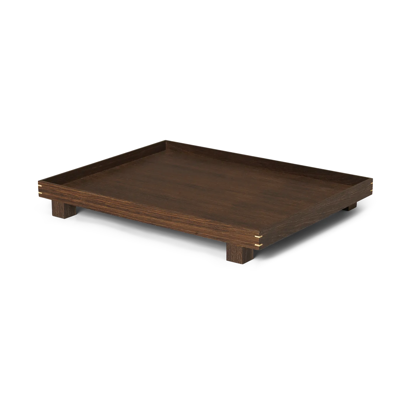 Ferm Living Bon træbakke large Smoked oak