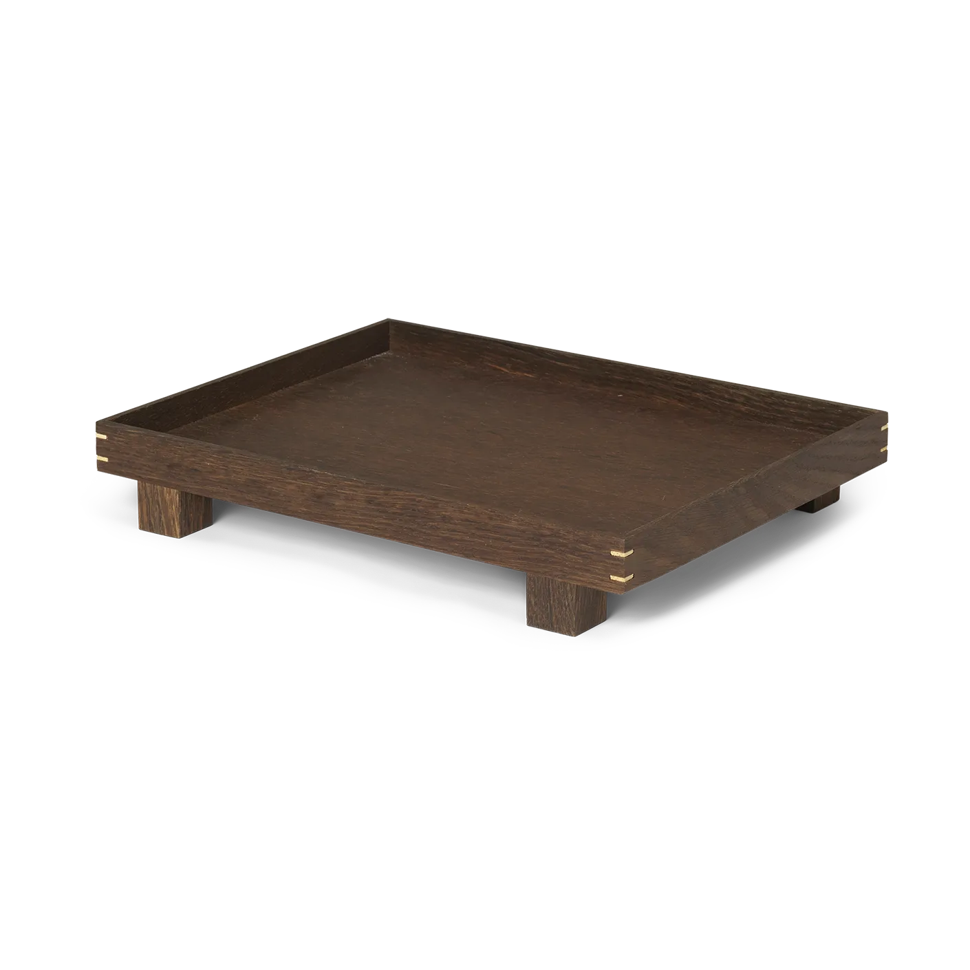 Ferm Living Bon træbakke small Smoked oak