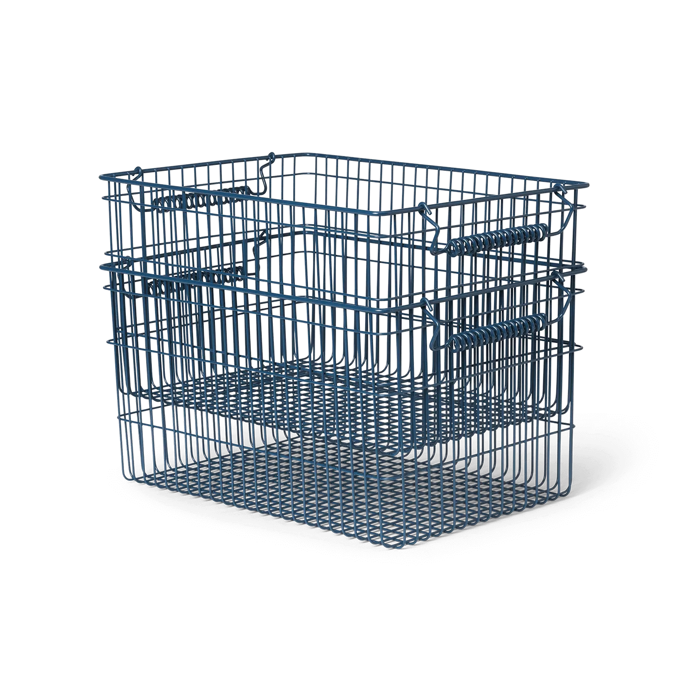 Ferm Living Cala stabelbar kurv 2-pak Dark blue, 36,2x26,2x20,2 cm