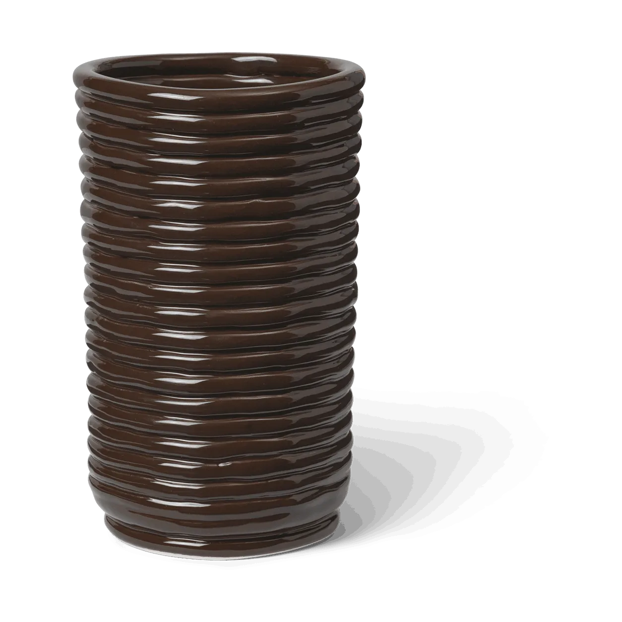 Ferm Living Corduroy vas 21 cm Carob Brown