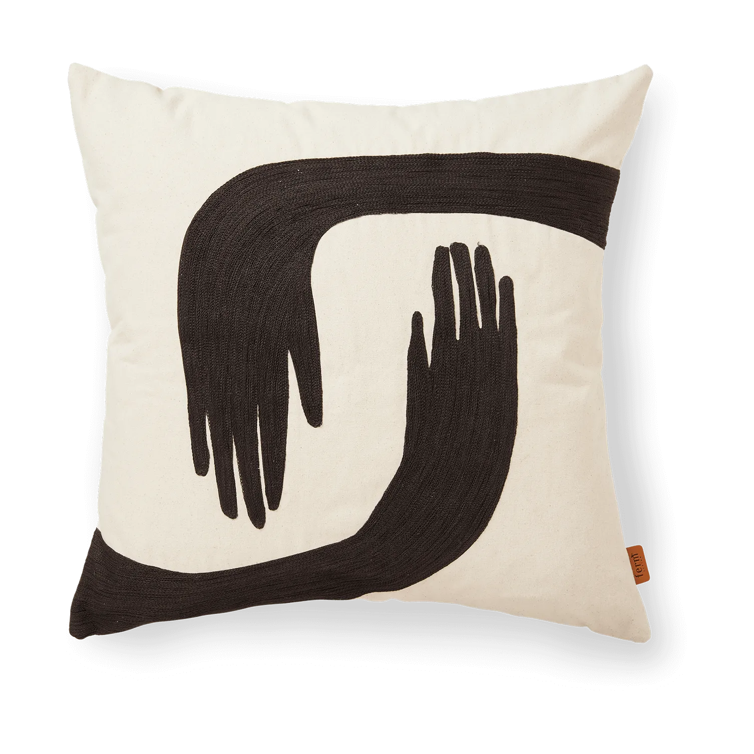 Ferm Living Coussin Pose cm Coffee-undyed