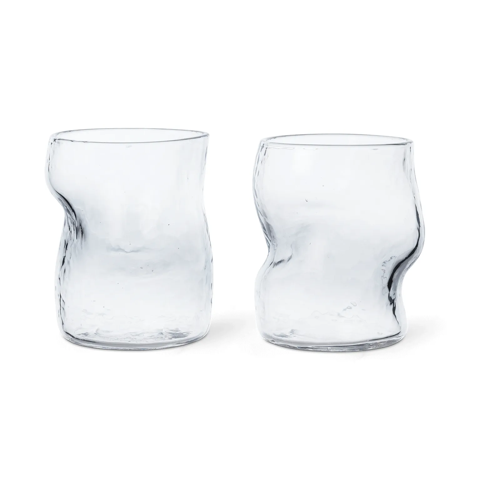 Ferm Living Dimple glas 27 cl 2-pak Clear