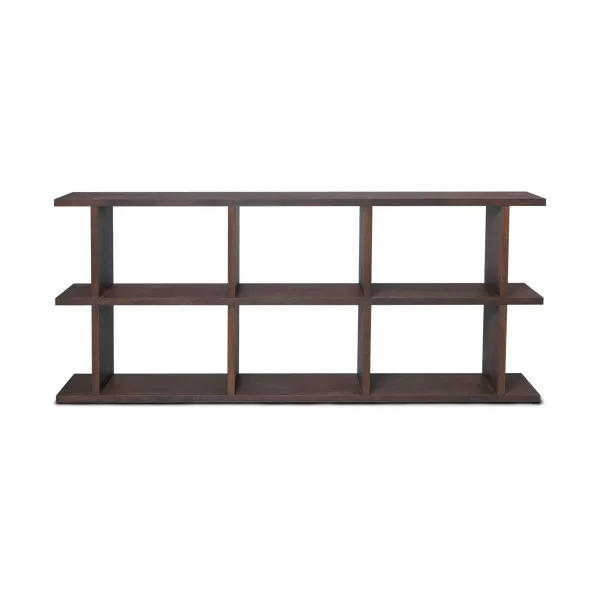 Kona bokhylla 3x2, Dark stained