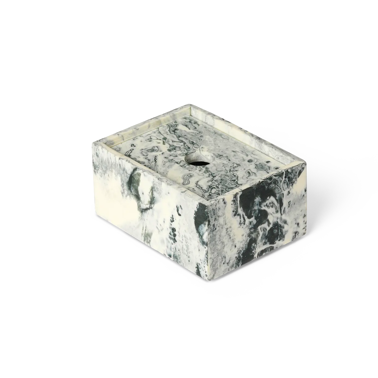 Ferm Living Mist opbevaringsboks 7,5x10 cm Emerald-off white billede