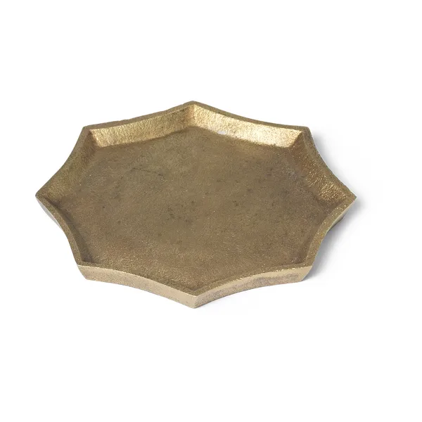 Otte dekorationsbricka 9,5x9,5 cm, Brass finish